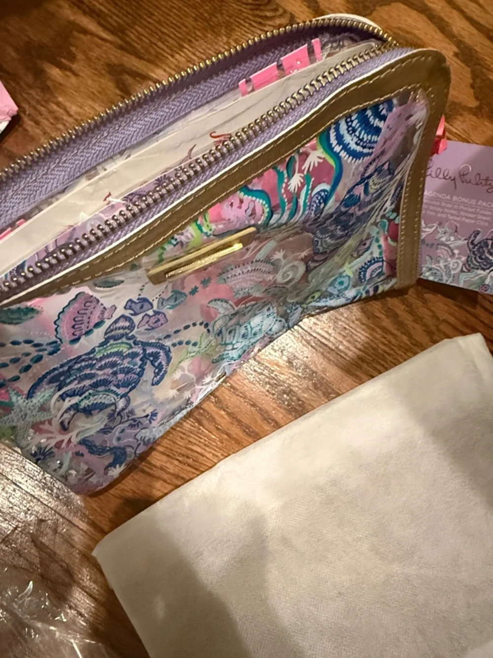 Lilly Pulitzer Agenda Bonus Pack Turtle Mermaid Zipper Pouch Pencil Case Set NWT